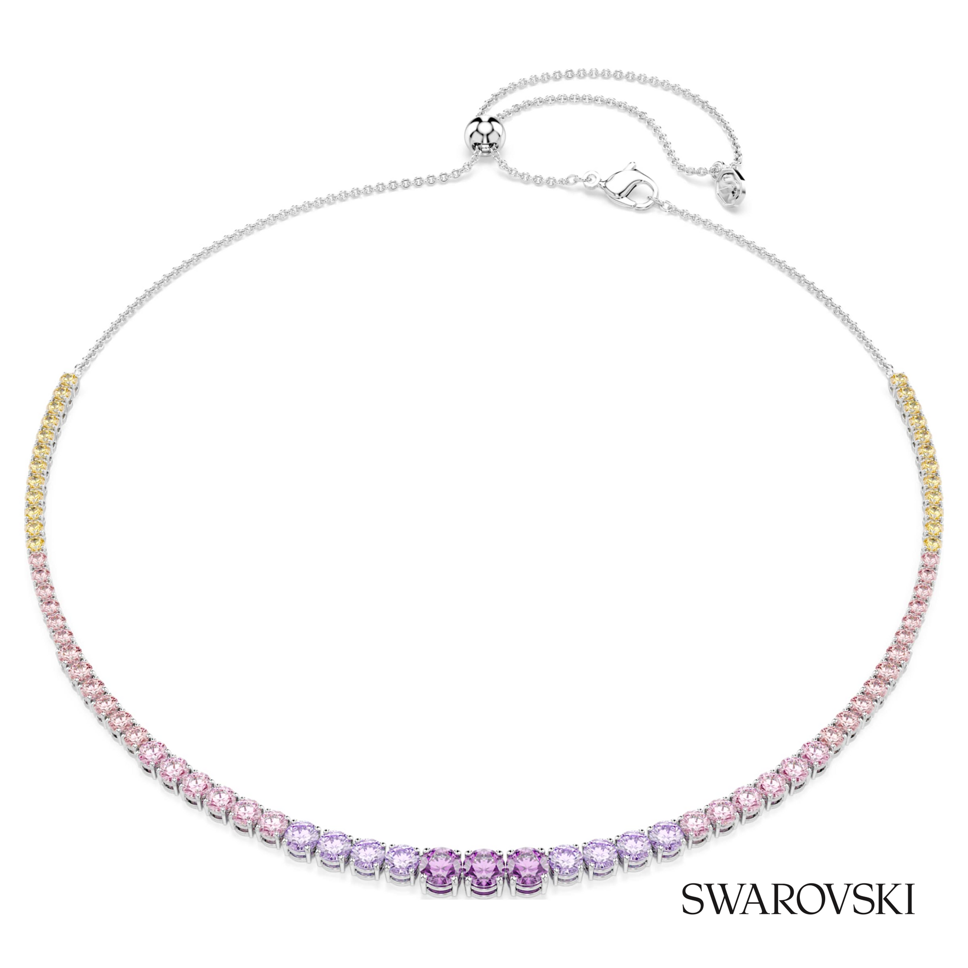 Swarovski Matrix necklace, Gradient of round cuts – item 5751196