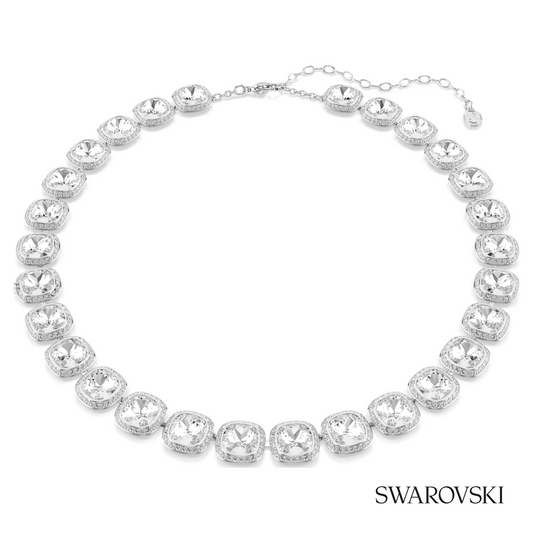Una Angelic necklace, Cushion cut, White, Rhodium plated – item 5751326