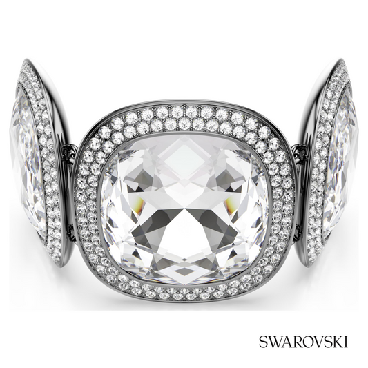 Una Angelic bracelet, Cushion cut, White, Ruthenium plated – item 5751557