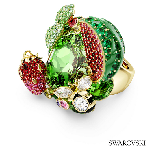 Idyllia motif ring, Multicolored, 18K gold finish – item 5751739