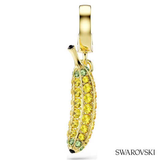 Minions Banana charm, Pave, Yellow, 18K gold finish – item 5753017