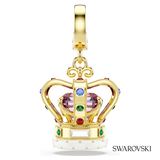 Minions Crown charm, Mixed cuts, Multicolored, 18K gold finish – item 5753019