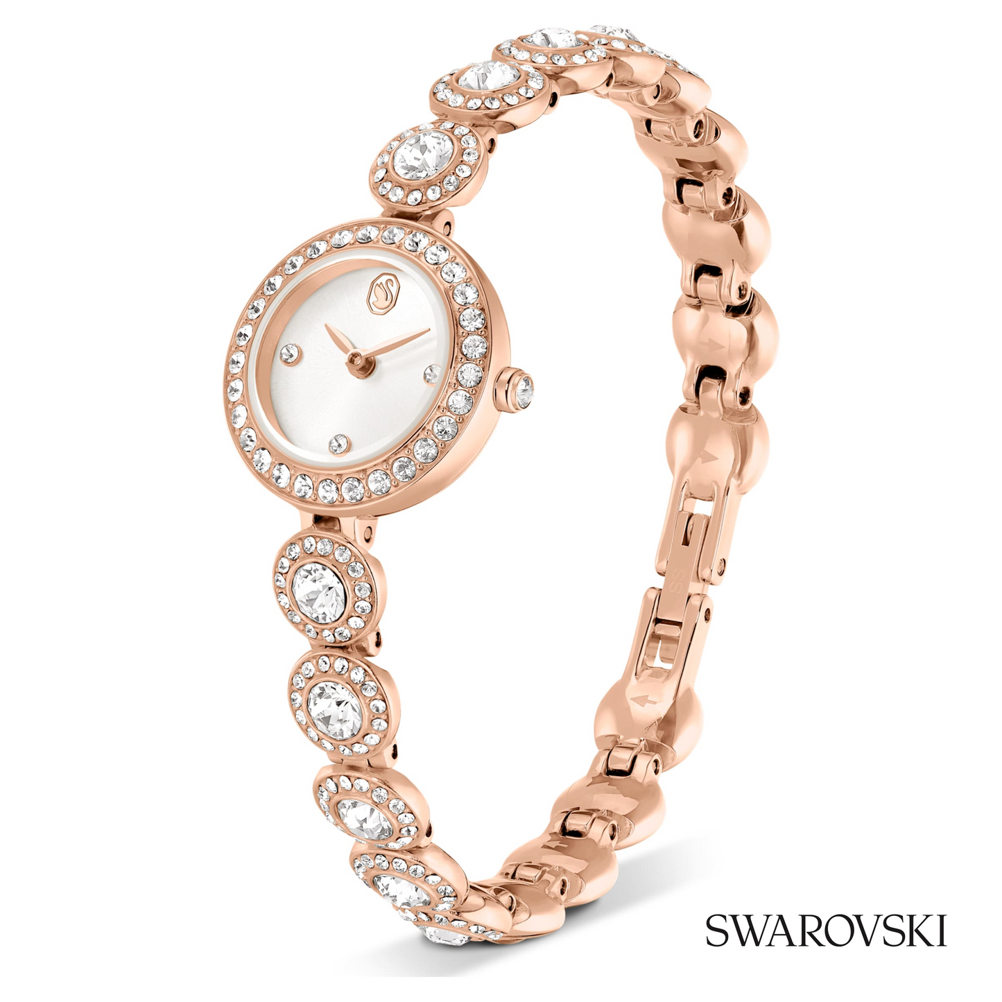 Una Angelic watch, Crystal bracelet, Rose gold tone