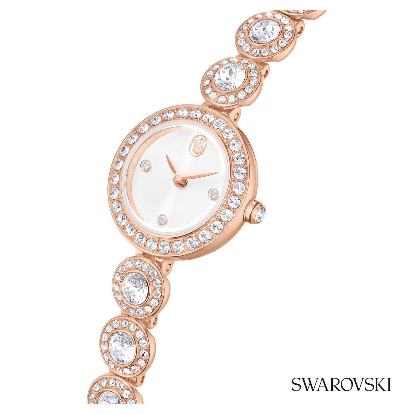 Una Angelic watch, Crystal bracelet, Rose gold tone