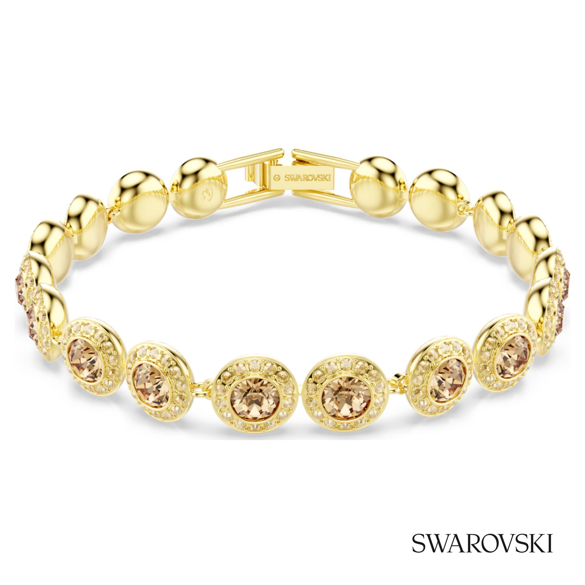 Swarovski Una Angelic bracelet, Round cut, Caramel, 18K – item 5753341 image 5