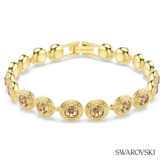 Swarovski Una Angelic bracelet, Round cut, Caramel, 18K – item 5753341