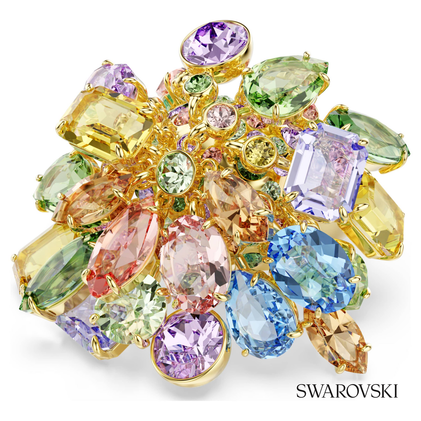 Swarovski Gema cocktail ring, Mixed cuts, Multicolored – item 5753503 image 4
