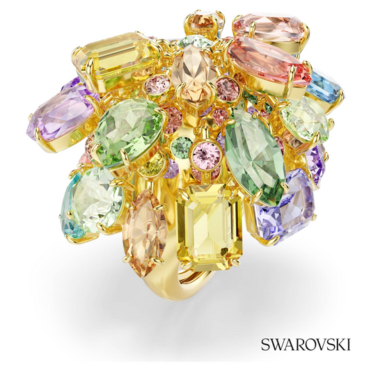 Swarovski Gema cocktail ring, Mixed cuts, Multicolored – item 5753503
