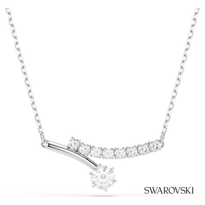 Swarovski Matrix necklace, Round cut, White, Rhodium plated – item 5753568