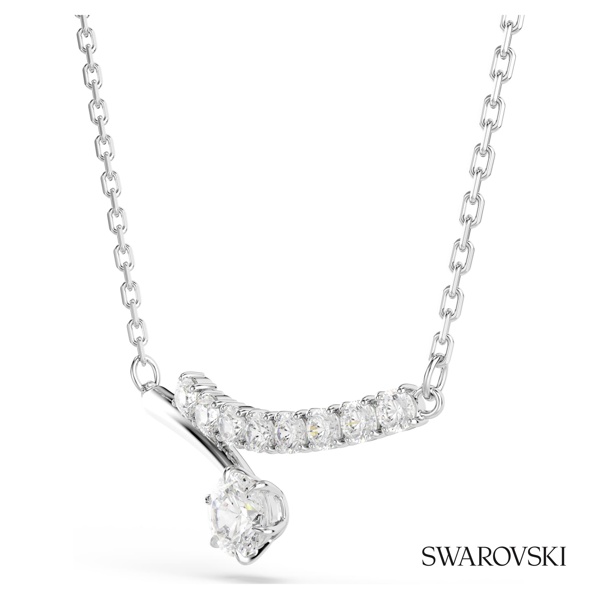Swarovski Matrix necklace, Round cut, White, Rhodium plated – item 5753568 image 3