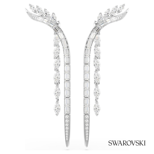 Mesmera earrings, Mixed cuts, White, Rhodium plated – item 5753675
