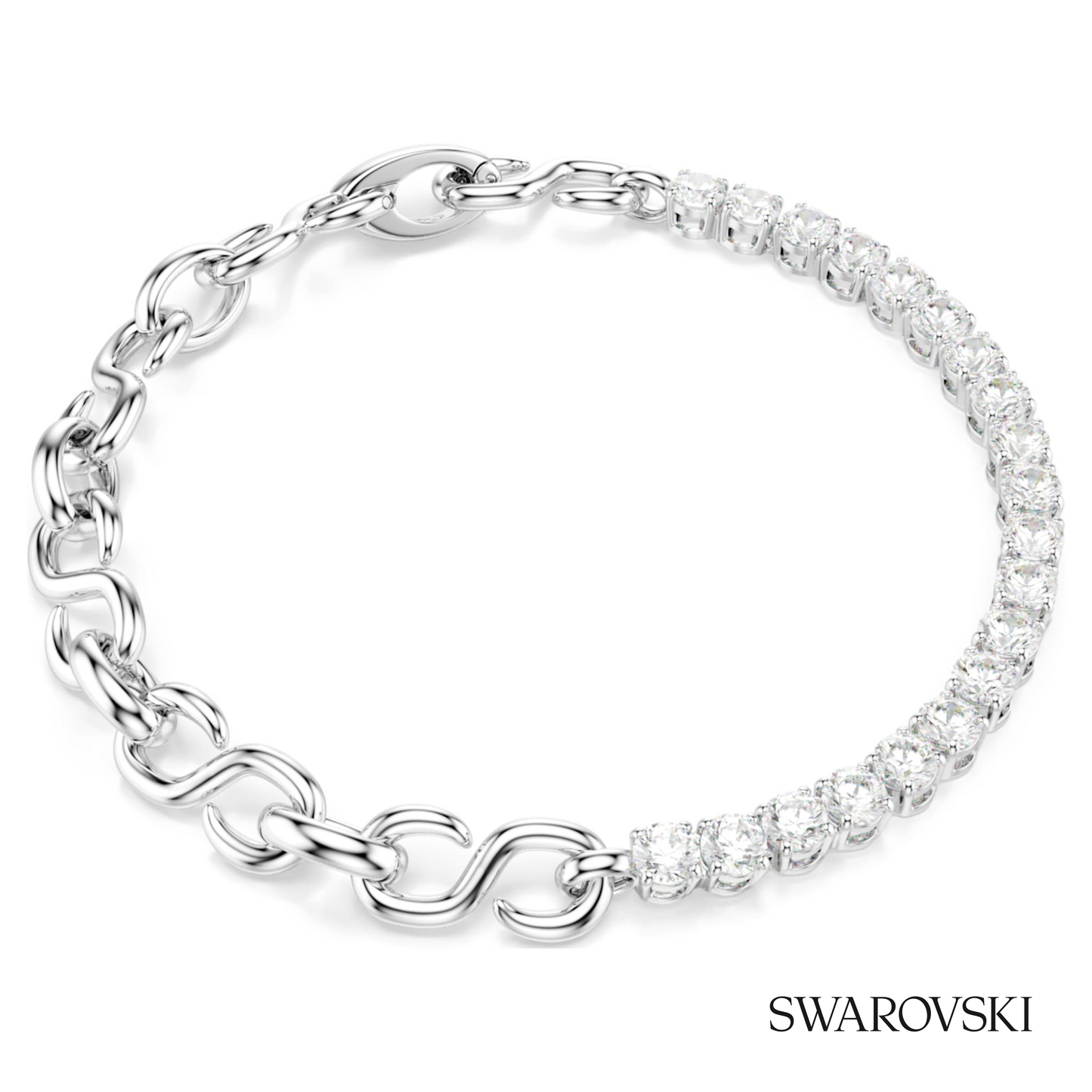Swarovski Matrix bracelet, Round cut, White, Rhodium plated – item 5753926 image 5