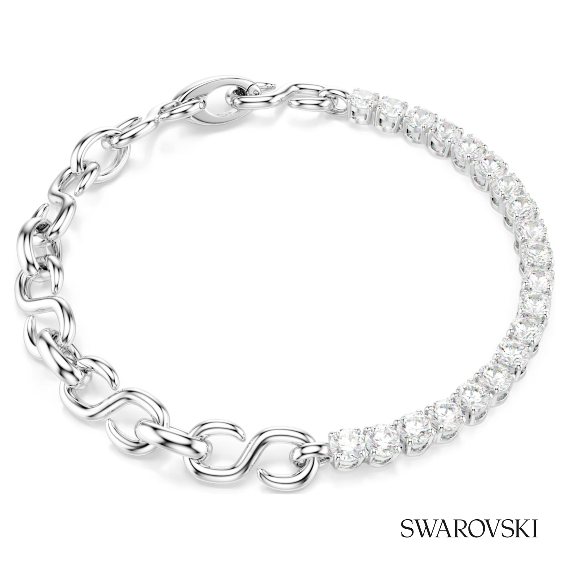 Swarovski Matrix bracelet, Round cut, White, Rhodium plated – item 5753926 image 5
