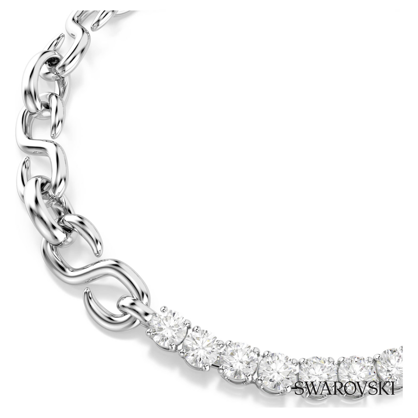 Swarovski Matrix bracelet, Round cut, White, Rhodium plated – item 5753926 image 2