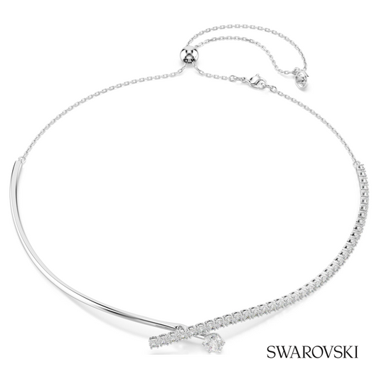 Swarovski Matrix necklace, Round cut, White, Rhodium plated – item 5754020