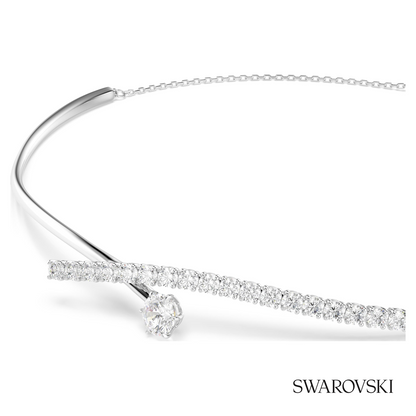 Swarovski Matrix necklace, Round cut, White, Rhodium plated – item 5754020 image 2