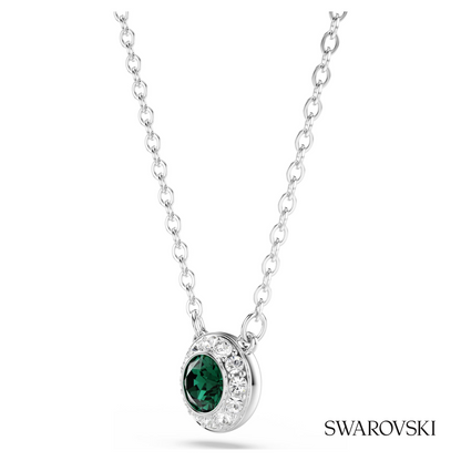 Swarovski Una Angelic pendant, Round cut, Green, Rhodium – item 5754229 image 3