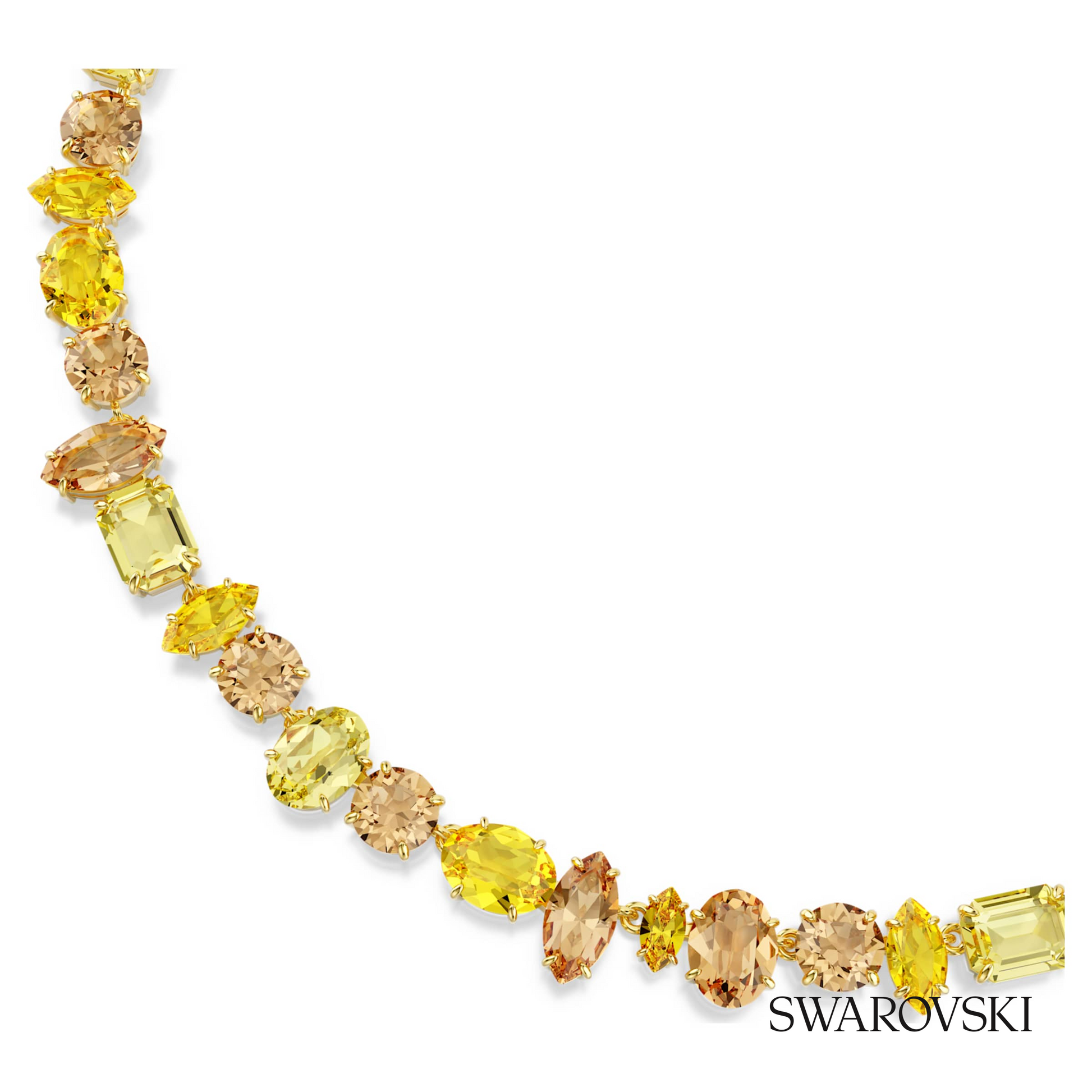 Swarovski Gema necklace, Mixed cuts, Yellow, 18K gold – item 5754259 image 2
