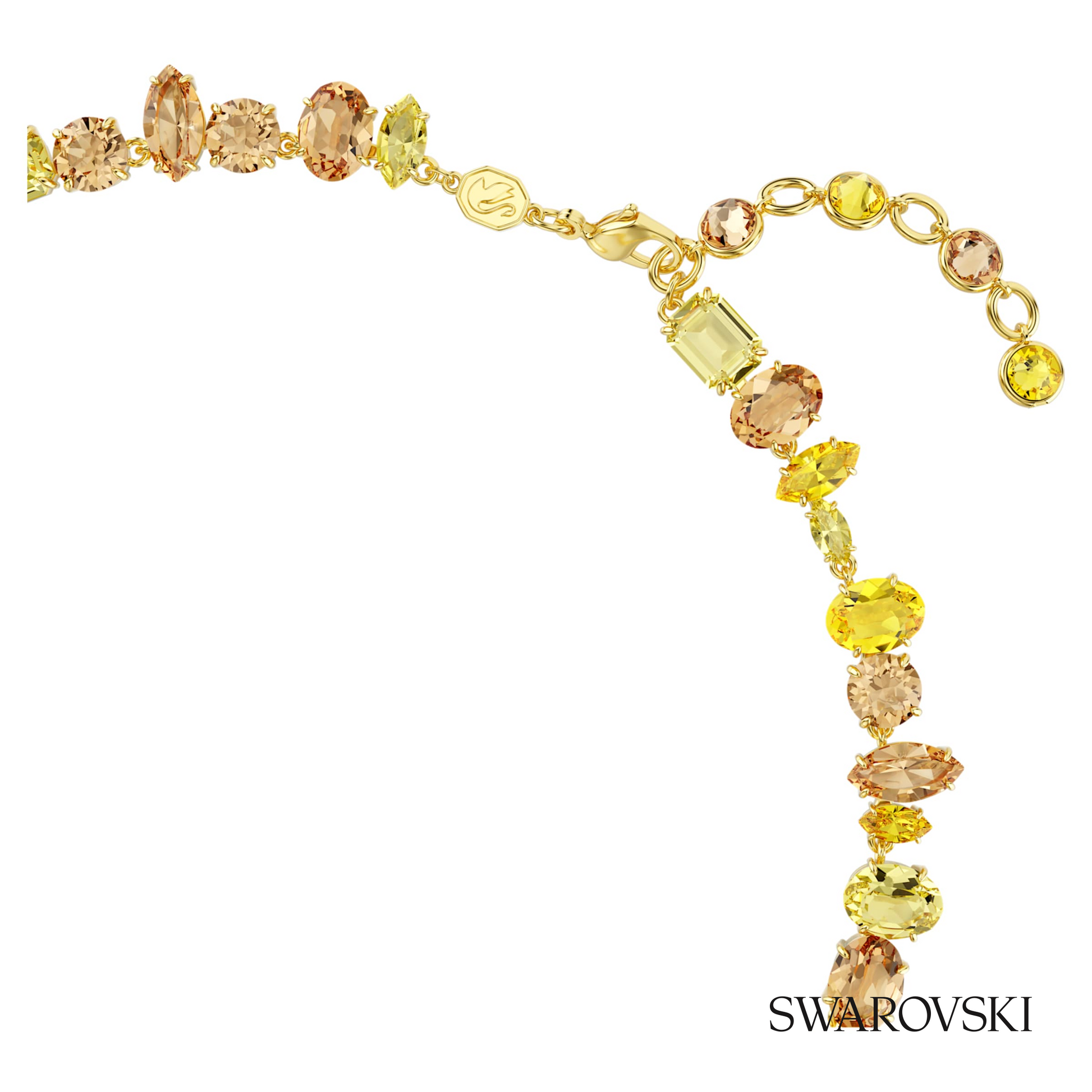 Swarovski Gema necklace, Mixed cuts, Yellow, 18K gold – item 5754259 image 3