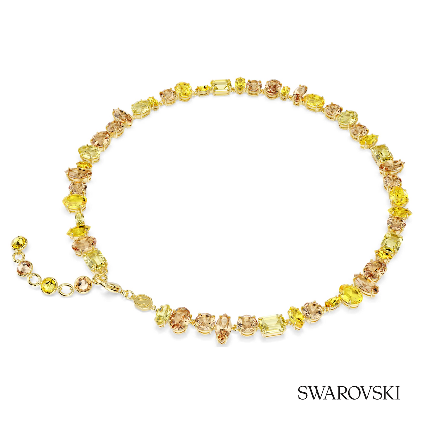 Swarovski Gema necklace, Mixed cuts, Yellow, 18K gold – item 5754259 image 4