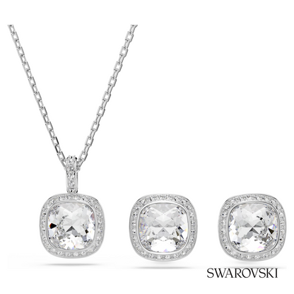 Swarovski Una Angelic set, Cushion cut, White, Rhodium – item 5754343