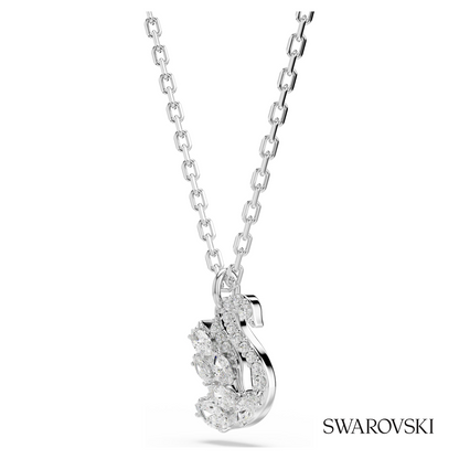 Swarovski Swan pendant, Mixed cuts, Swan, White, Rhodium – item 5754347 image 3