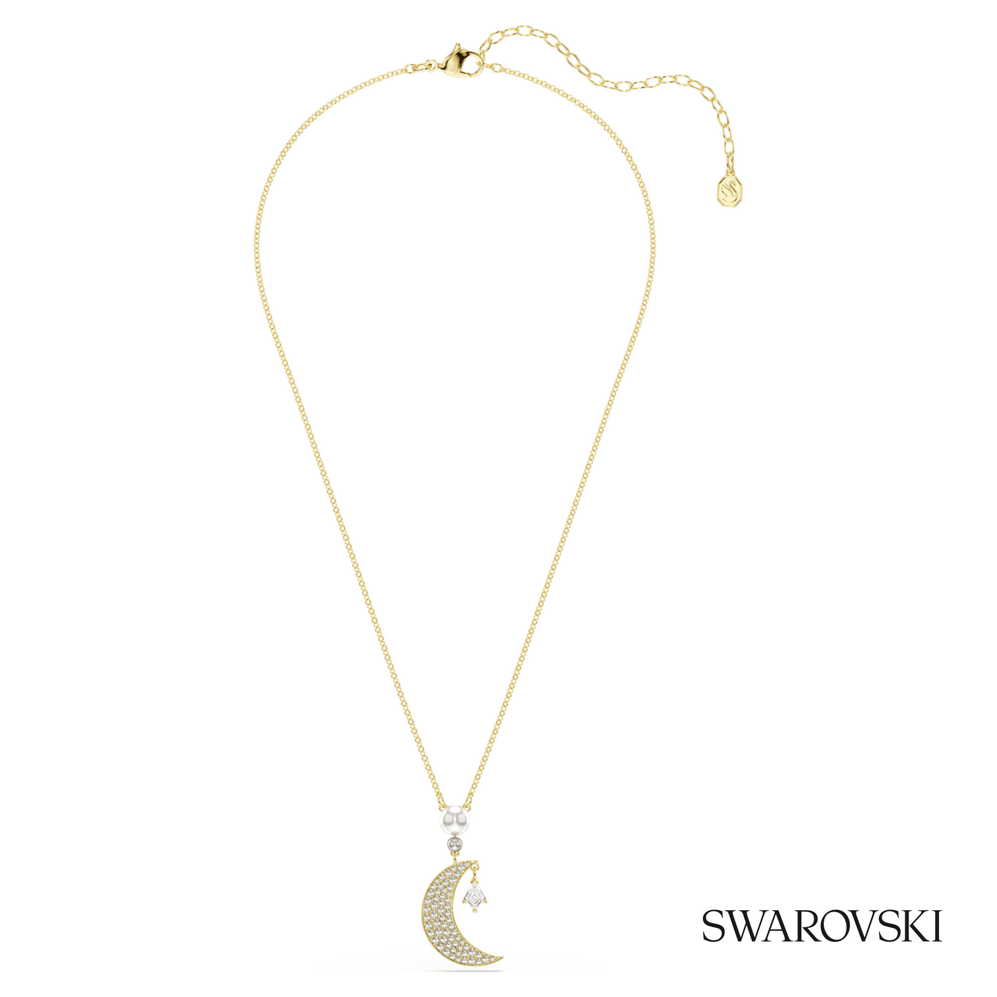 Swarovski Symbolica pendant, Round cut, Moon, White, 18K – item 5754382 image 2
