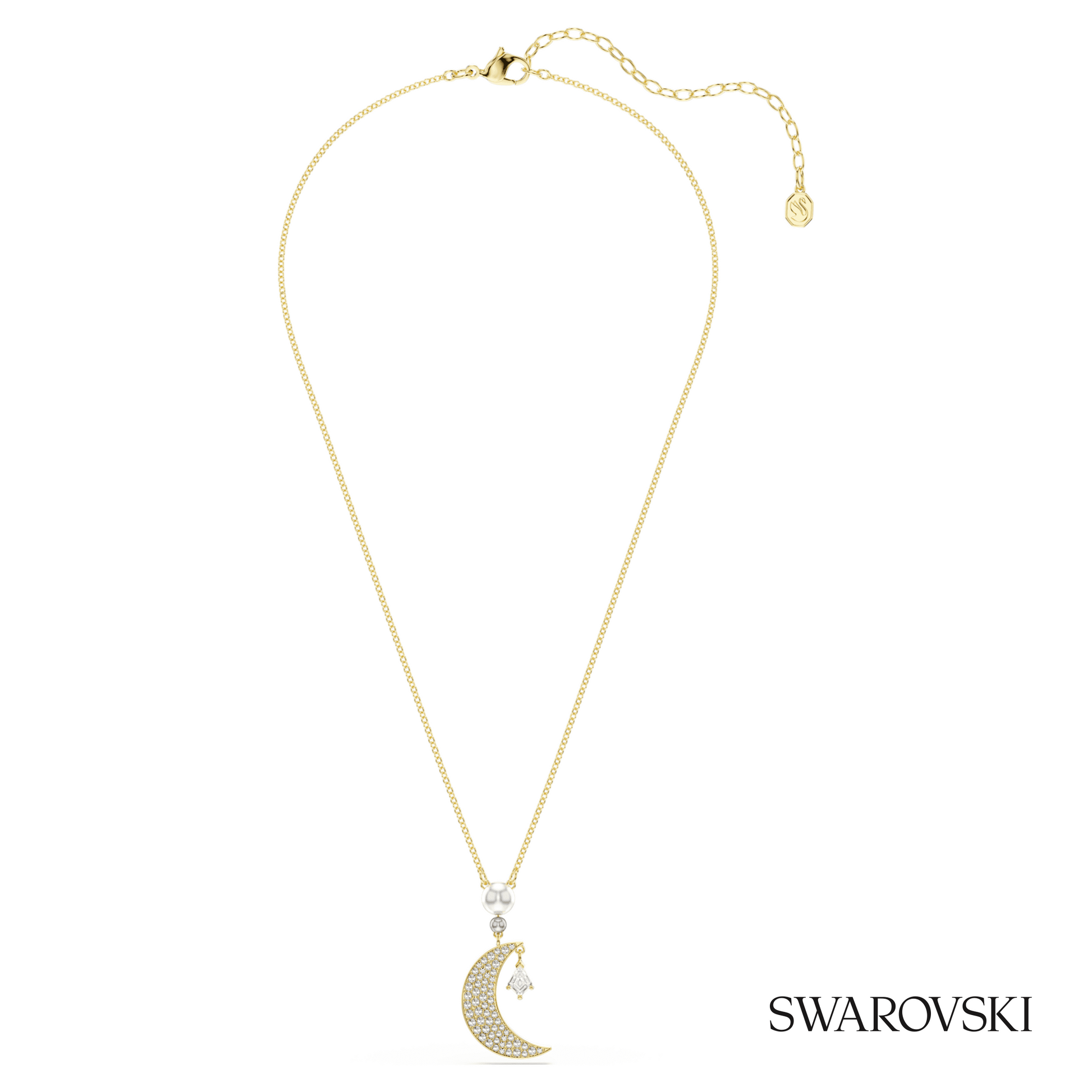 Swarovski Symbolica pendant, Round cut, Moon, White, 18K – item 5754382 image 2