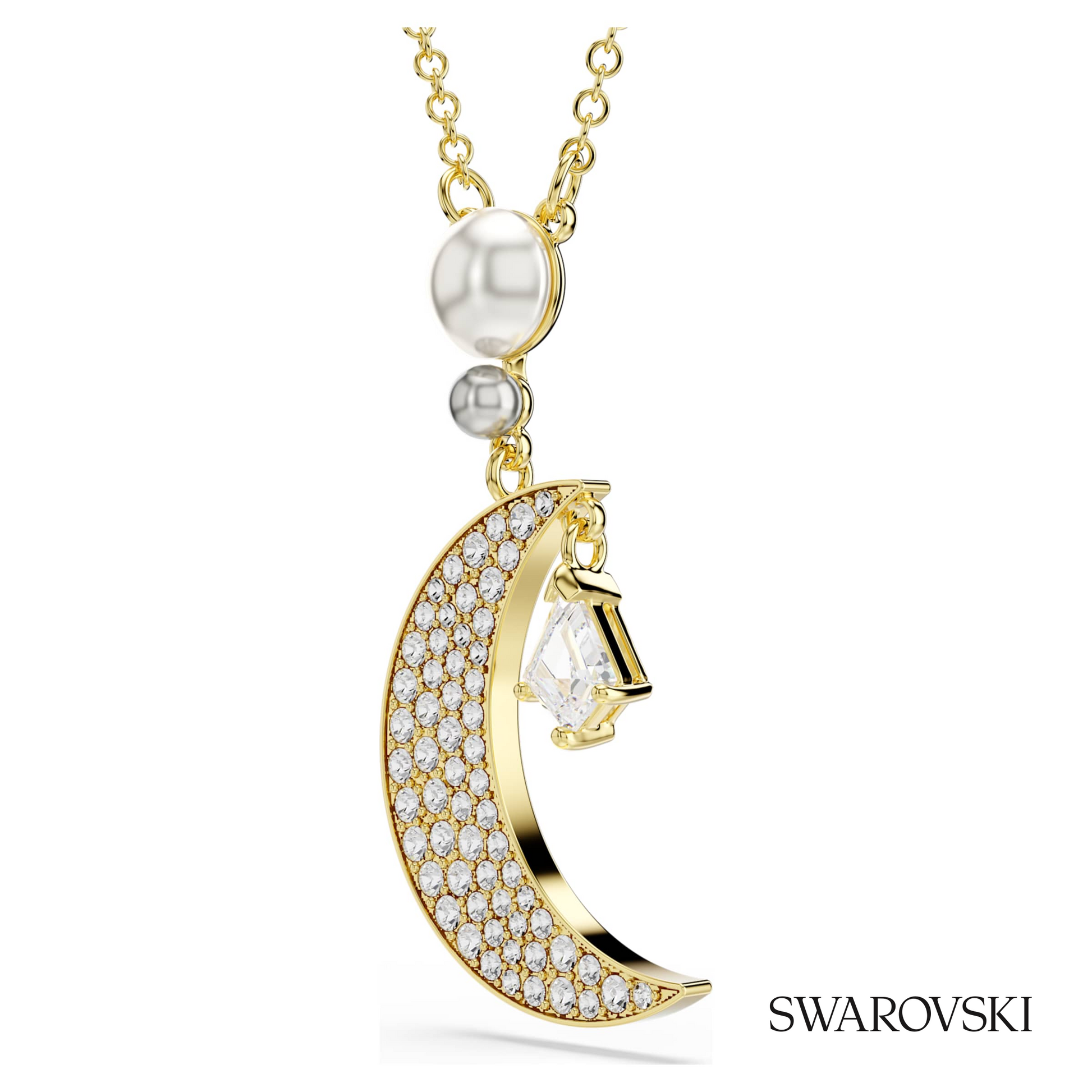 Swarovski Symbolica pendant, Round cut, Moon, White, 18K – item 5754382 image 3