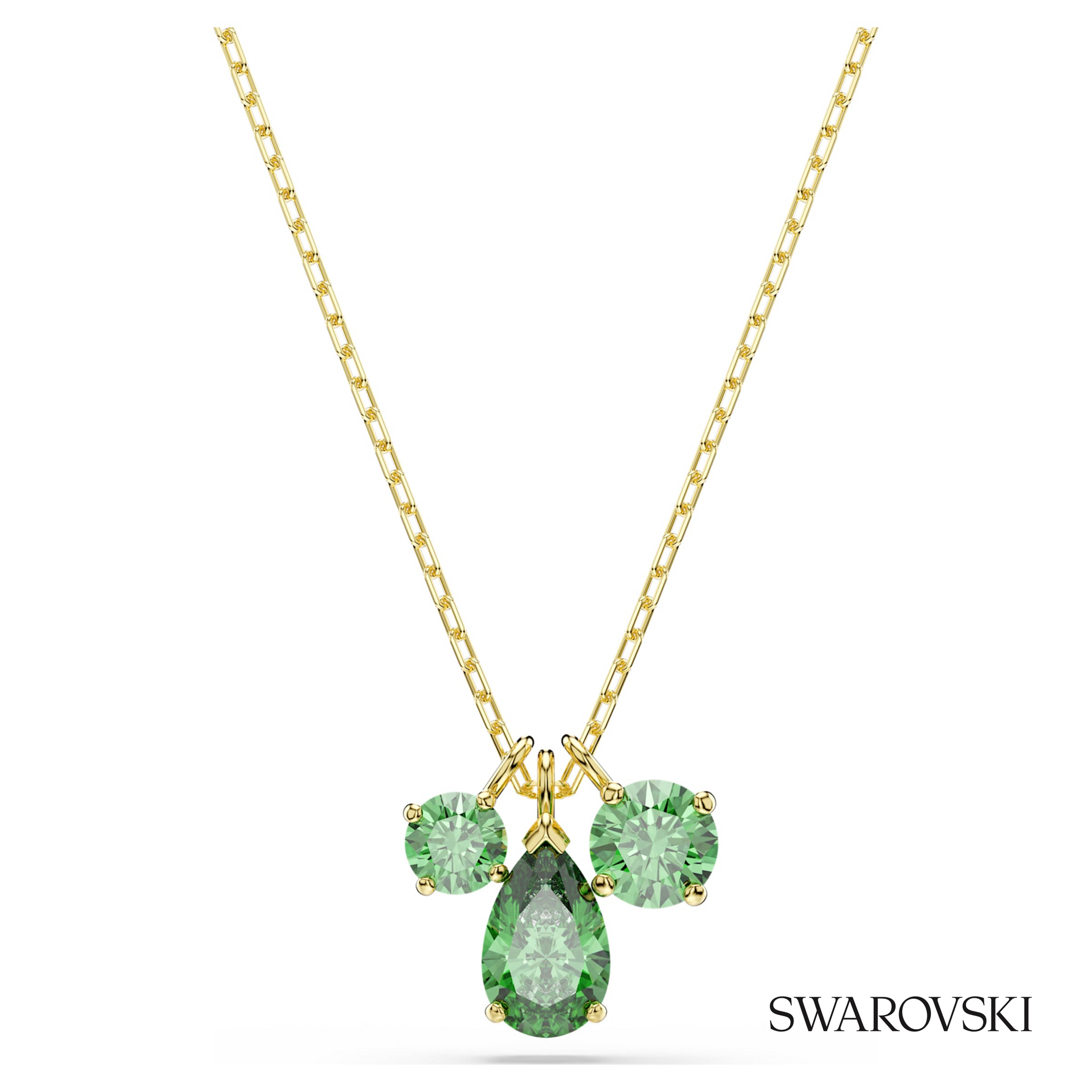 Swarovski Mesmera pendant, Mixed cuts, Green, 18K gold – item 5754392