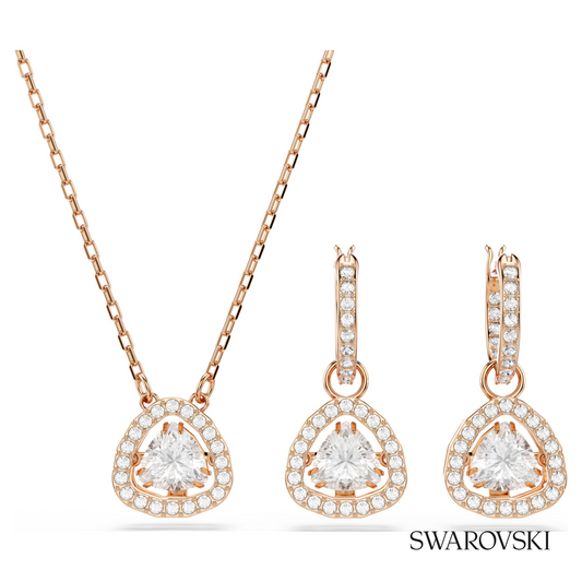 Una Angelic set, Set (2), Triangle cut, Pink, 18K rose gold finish – item 5754606