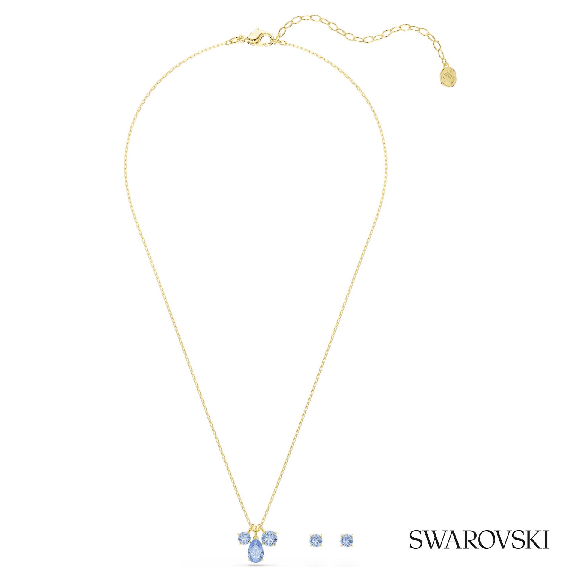 Swarovski Mesmera set, (2), Mixed cuts, Blue, 18K gold – item 5754650 image 2