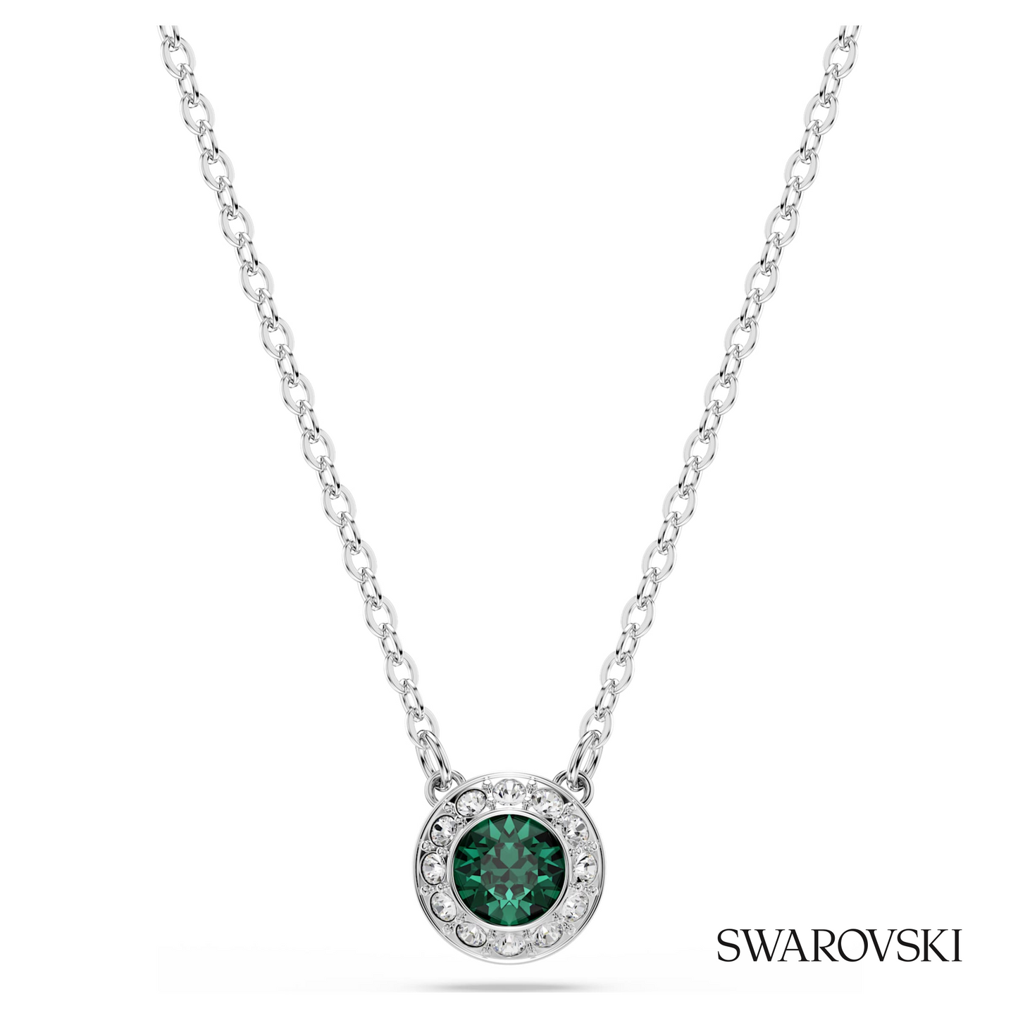 Swarovski Una Angelic set, (2), Round cut, Green, Rhodium – item 5754665 image 4