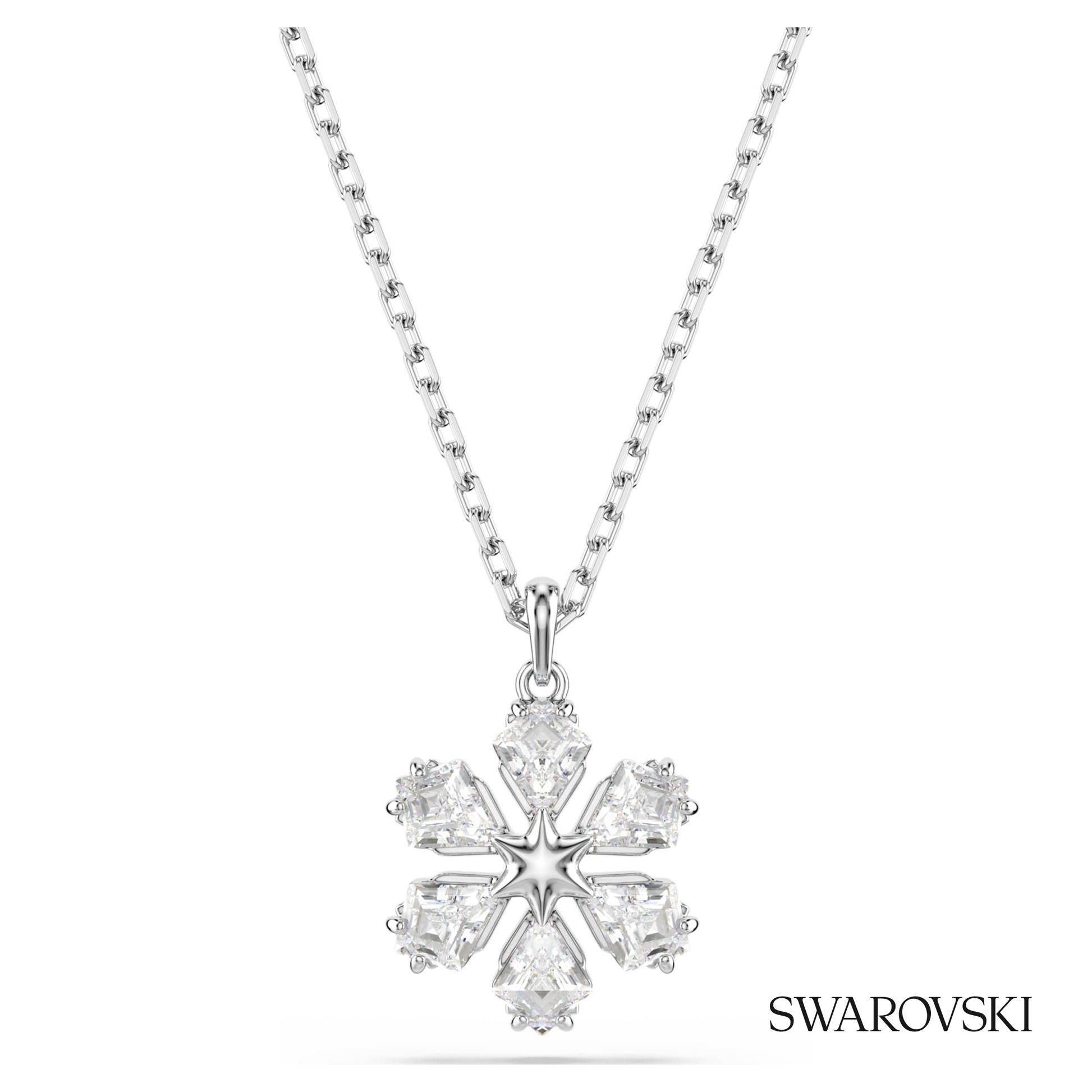 Swarovski Idyllia pendant, Mixed cuts, Snowflake, White – item 5754686