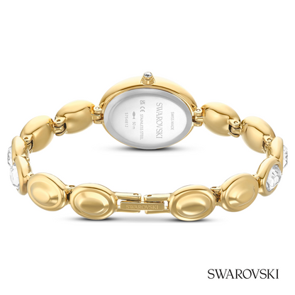 Imber oval watch, Swiss Made, Metal bracelet, Gold tone
