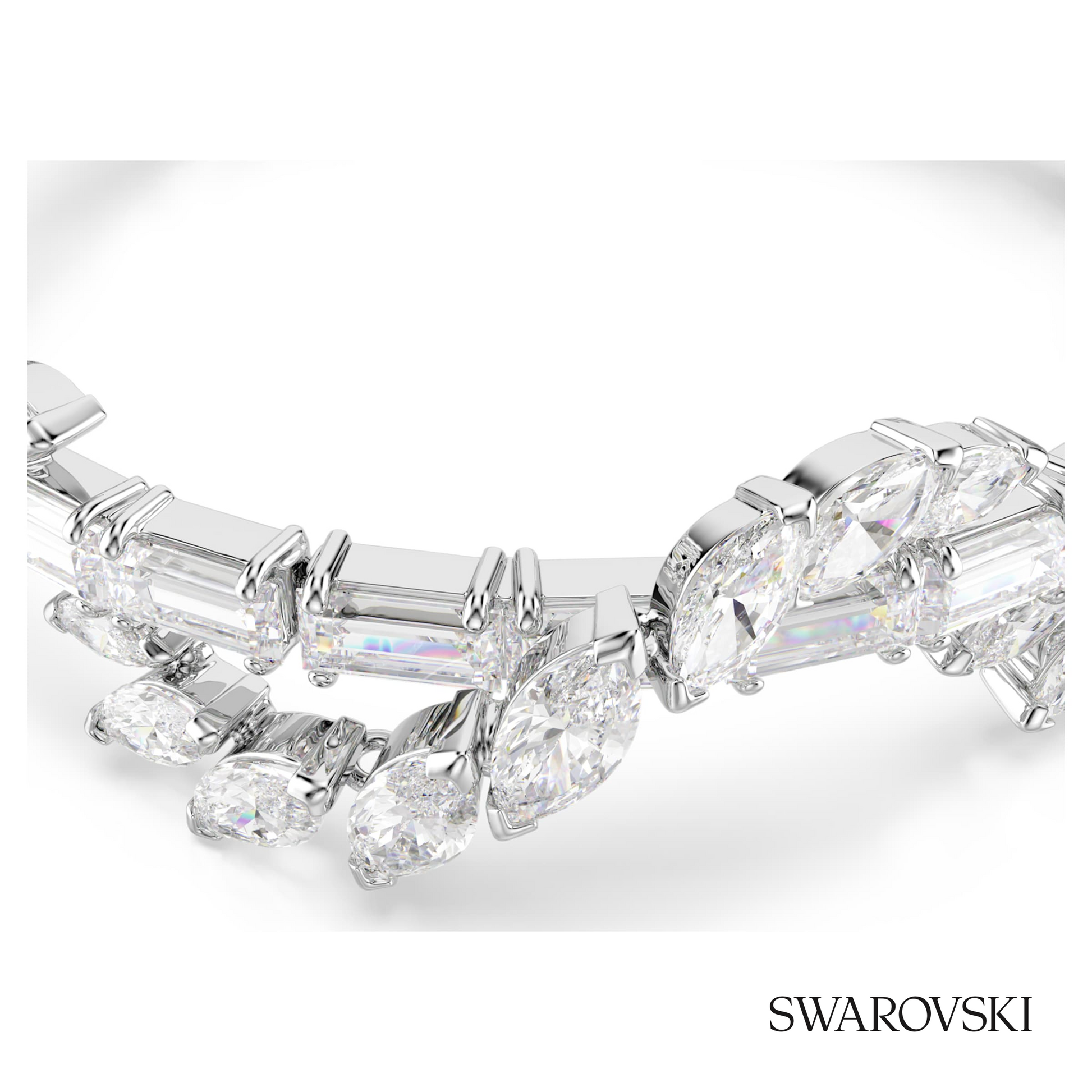 Swarovski Mesmera bracelet, Mixed cuts, White, Rhodium – item 5754818 image 2