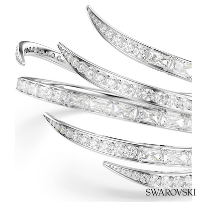 Vienna bangle, Mixed cuts, White, Rhodium plated – item 5756047 – view 2
