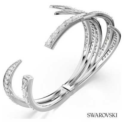 Vienna bangle, Mixed cuts, White, Rhodium plated – item 5756047 – view 3