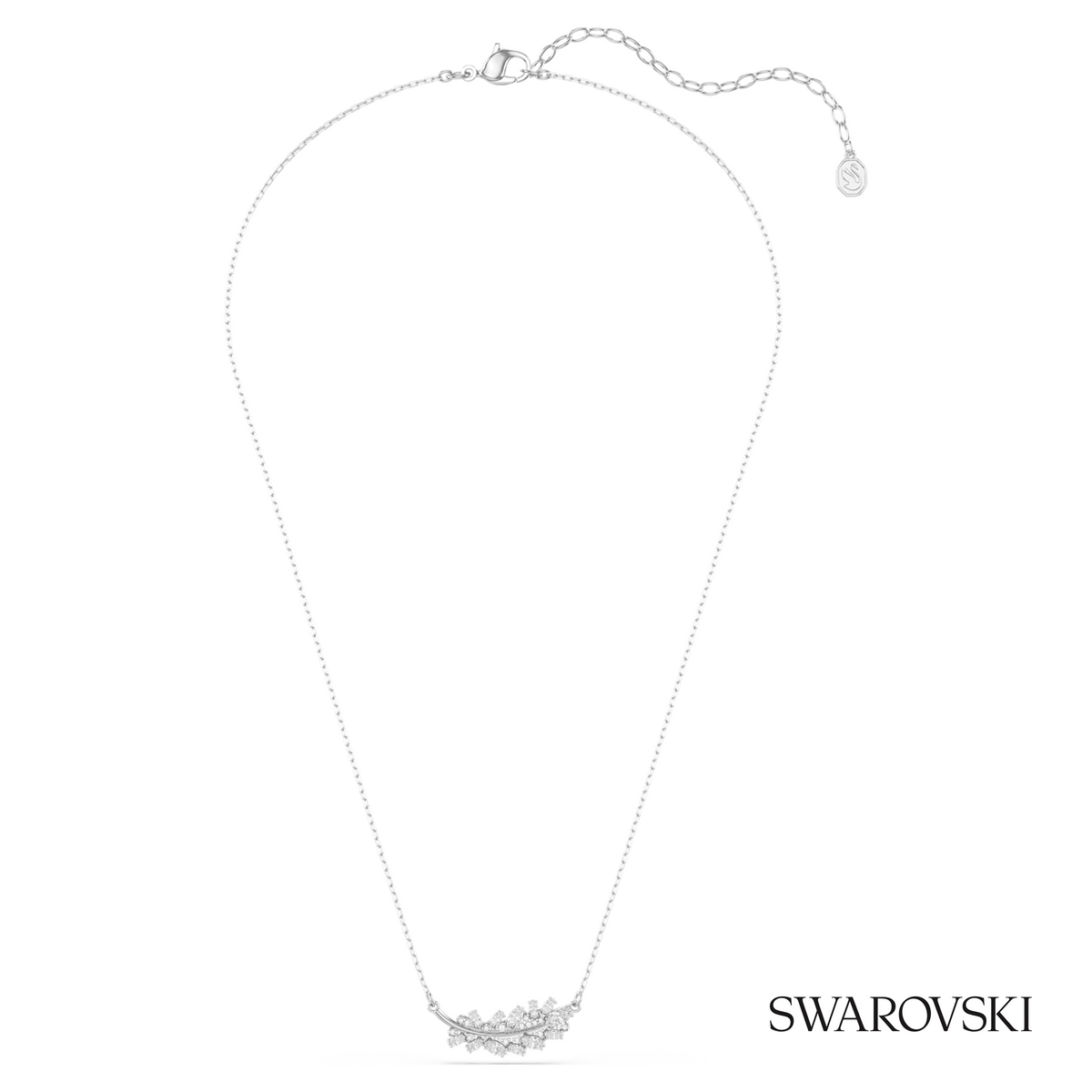 Vienna pendant, Mixed cuts, Feather, White, Rhodium plated – item 5756111 – view 2