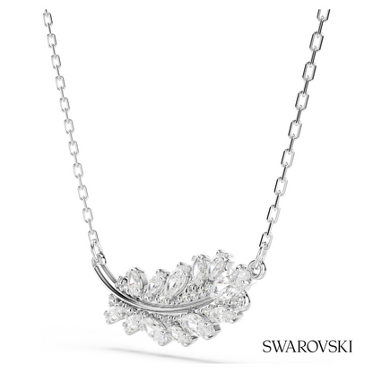 Vienna pendant, Mixed cuts, Feather, White, Rhodium plated – item 5756111 – view 3