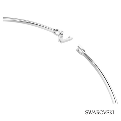 Vienna necklace, Mixed cuts, Swan, White, Rhodium plated – item 5757502 – view 3