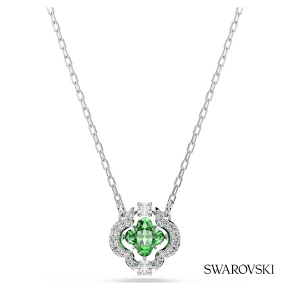 Swarovski Una Angelic pendant, Mixed cuts, Green, Rhodium – item 5757785