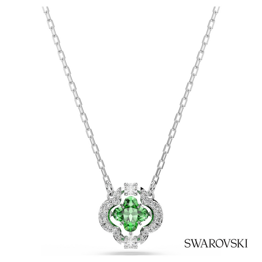 Swarovski Una Angelic pendant, Mixed cuts, Green, Rhodium – item 5757785