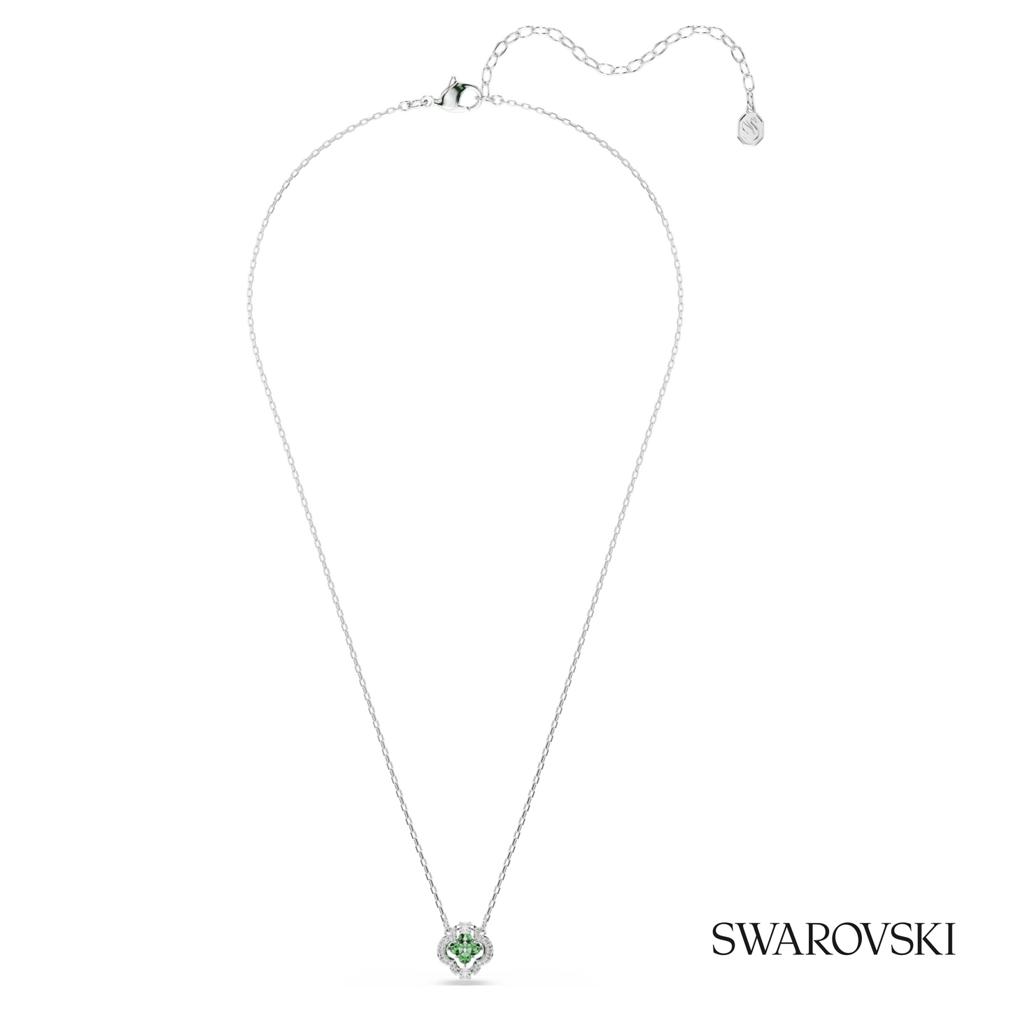 Swarovski Una Angelic pendant, Mixed cuts, Green, Rhodium – item 5757785 image 2