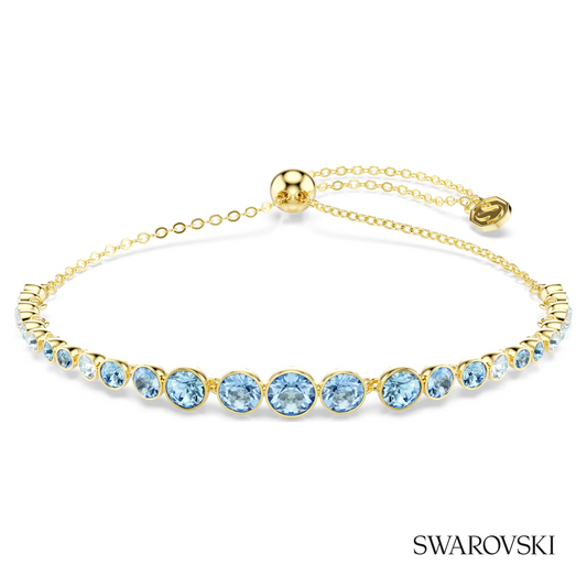 Imber bracelet, Round cut, Blue, 18K gold finish – item 5757824