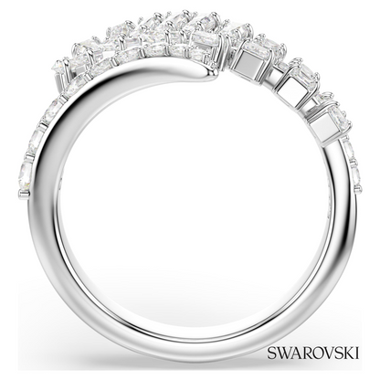 Vienna open ring, Mixed cuts, Feather, White, Rhodium plated – item 5757835 – view 3