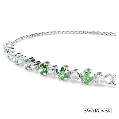 Swarovski Matrix bracelet, Round cut, Green, Rhodium plated – item 5758987 image 2
