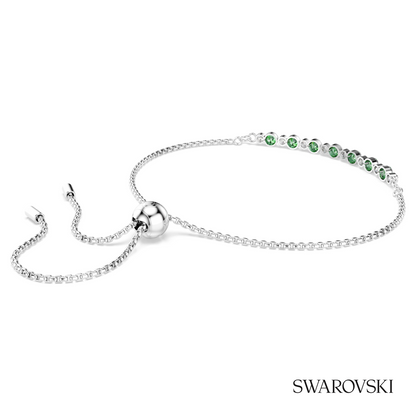 Swarovski Matrix bracelet, Round cut, Green, Rhodium plated – item 5758987 image 4