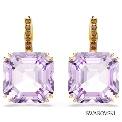 Swarovski Millenia drop earrings, Square cut, Purple, 18K – item 5759990 image 2