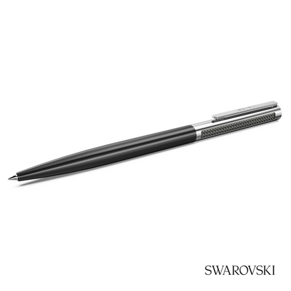 Swarovski Matrix Tennis Ballpoint Pen, Black Lacquered, Crystals / Chrome Plated / Lacquered